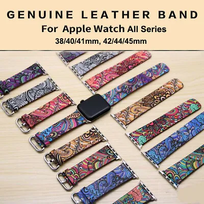 $12.59 • Buy Genuine Leather Band Strap Bohemia Style Watch Band For Apple Watch 7/SE/6/5/4/3