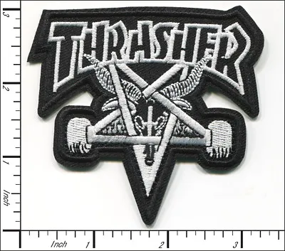 20 Pcs Embroidered Iron On Patches Thrasher Skate Music Band  82x77mm AP056tT2 • $18.58