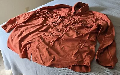 Fishing Shirt. XXL Cabela's Guidewear. Long Sleeves Orange (more Like Salmon). • $2