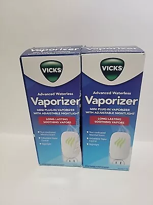 X2. Vicks Advanced Waterless Vaporizer Mini Plug In With Adjustable Nightlight • $21