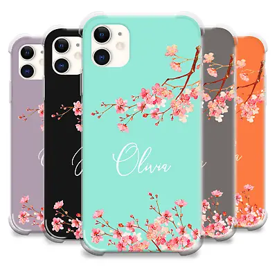 Blossom Flower Personalised Phone Case Name Silicone Cover For IPhone 15 13 14 • £6.29