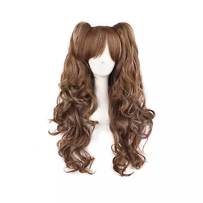 MapofBeauty Multi-color Lolita Long Curly Clip On Ponytails Cosplay Wig • $28.69