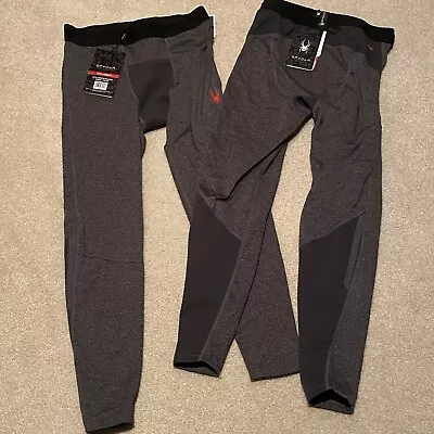 NEW Spyder Baselayer Pants Two Men’s Medium Running Tights Ski Snow MSRP $156 • $25