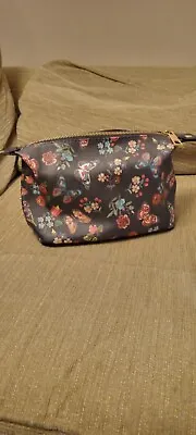 £3 • Buy Accessorize Navy With Butterfly & Floral Design Make-Up Bag 21 X10.5 X 16cm