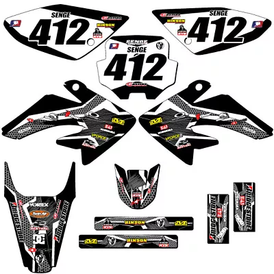 2004-2010 CRF 100 PODIUM Black Senge Graphics Kit Compatible With Honda • $124.99