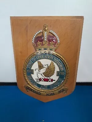 RAF Royal Air Force Army Co-operation Squadron Wooden Wall Plaque • £20