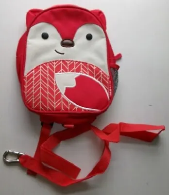 Pre-owned Skip Hop Zoo Little Kids Red Fox Backpack With Adjustable Strap • £9.49