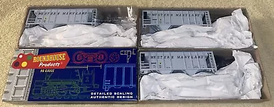 3 Pack WM Western Maryland 34` 2 Bay Covered Hopper Roundhouse MDC HO NOS MINT • $63