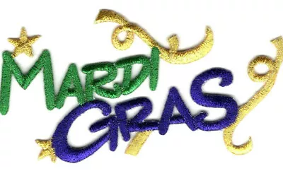 $3.79 • Buy MARDI GRAS Iron On Patch 3 1/2  Holiday Celebration New Orleans Louisiana