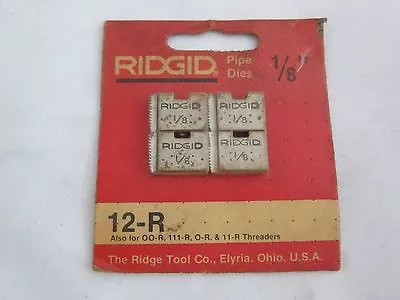 $14.99 • Buy Genuine Ridgid 1/8  Pipe Threading Dies For 12-R 11-R 111-R 12R