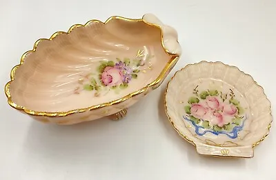 Cambridge 2pc. Crown Tuscan Charleton Pink Milk Glass Footed Shell & Soap Dish • $31.50