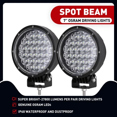 $88.98 • Buy New Design OSRAM 7inch LED Driving Lights Spot Round Work Spotlights Vehicle 4x4