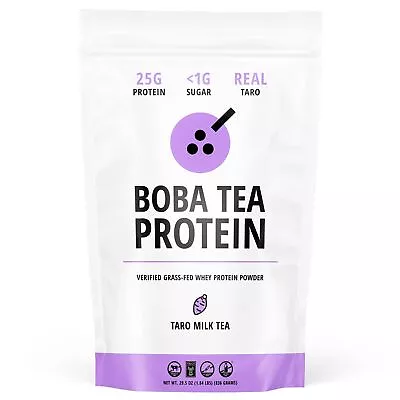 Boba Tea Protein Taro Milk Tea | 25g Grass-Fed Whey Protein Isolate Powder | ... • $53.30
