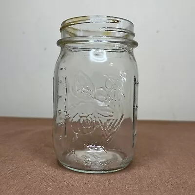 Vintage Ball Canning Jar Pint Flower Series Lady's Slipper Orchid • $11.95