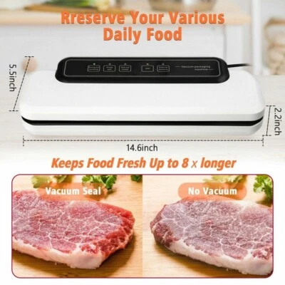 $56.20 • Buy Automatic Food Vacuum Sealing Machine Household Preservation Sealer +Sealing Bag