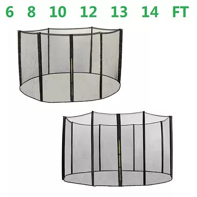 Replacement Trampoline Safety Net Enclosure Surround 6ft 8ft 10ft 12ft 13ft 14ft • £25.99