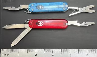 Victorinox RALLY & ROVER Swiss Army Knives W/Logos USED Nice & Clean Lot Of 2 • $18.50