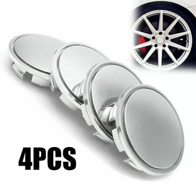 4Pcs Chrome 65mm Wheel Center Hub Caps Cover Trims Car Accessories Silver For VW • $12.56