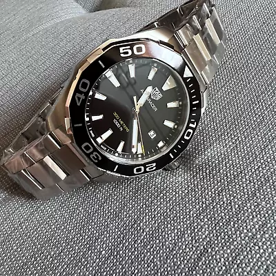 Tag Heuer Aquaracer Black Dial Men's Watch WAY101A.BA0746 Quartz 300mm W/ BOX • $260