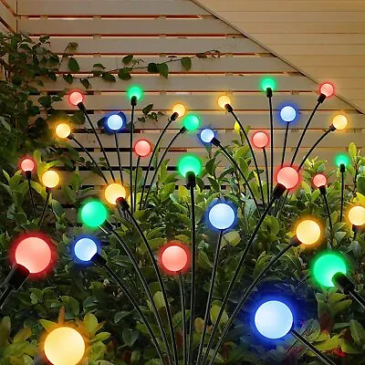 $11.99 • Buy LED Solar Firefly Light Garden Waterproof Swaying Lamp Outdoor Landscape Decor