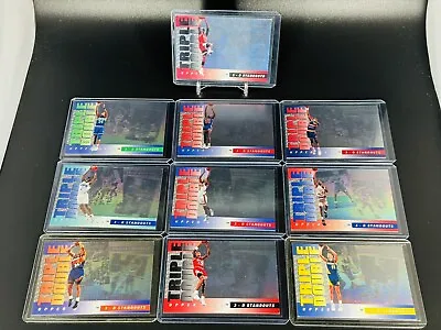 1993 Upper Deck 3-D Standouts Triple Double Complete 10 Card Holo SET - Jordan • $25.99