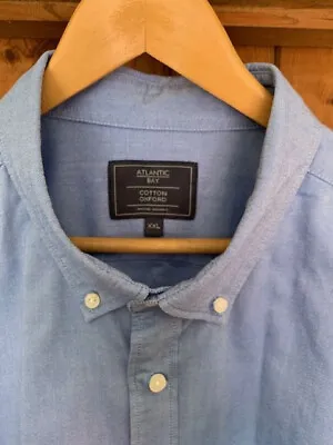£4.50 • Buy Mens Atlantic Bay Cotton Oxford Shirt Blue 2XL