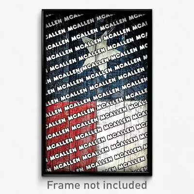 McAllen Texas Poster (TX City Souvenir 11x17 Town Print) • $24.99