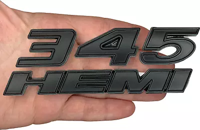 2pcs Black Badge HEMI 345 Side Fender Emblem RAM Chrysler Dodge Jeep Nameplate • $29.95