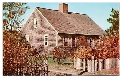 Vintage Cape Cod Massachusetts Postcard One Of The Oldest Houses Unused Chrome • $3.65