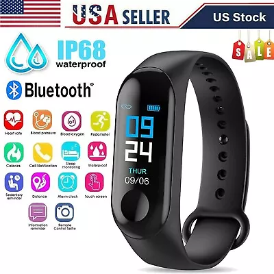 Smart Band Watch Heart Rate Blood Pressure Fitness Tracker Health Monitor US • $8.99