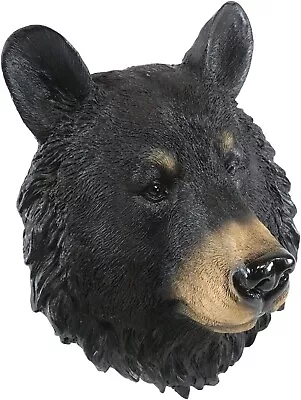 Black Bear Head Sculpture Resin Bust Art Wall Hanging Figurine Décor Original • $59.99