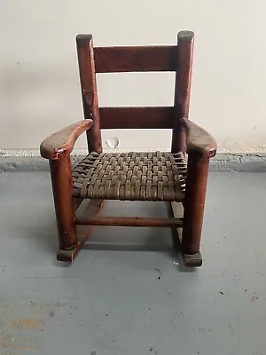 Antique Arts & Crafts Child Or Doll Rocking Chair • $89.98