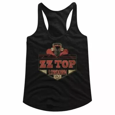 ZZ Top - Lowdown Womens Racerback Black Tank • $39.99