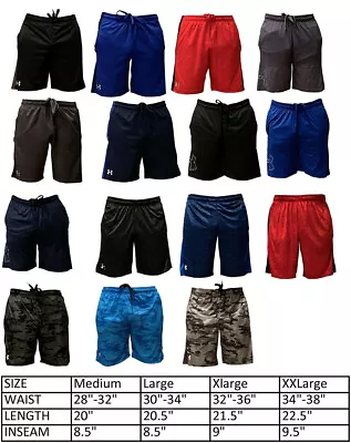 Mens New Under Armour Athletic Gym Muscle Logo Mesh Basketball Shorts M-2XL • $18.95