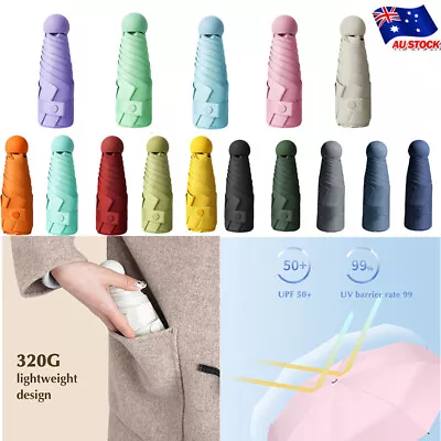 $16.59 • Buy Super Mini Pocket Compact Umbrella Sun Anti UV 5 Folding Rain Windproof Travel