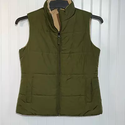 Merona Womens S Green Reversible Polyester Insulated Puffer Vest • $19