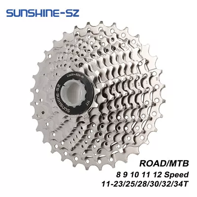 SUNSHINE 8/9/10/11Speed Cassette For Road Bike Fit SHIMANO 11-23/25/28/30/32/34T • $17.99