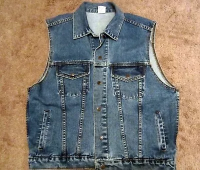 $29 • Buy The Leather Shop - Denim Vest - Nwt