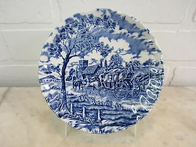 Antique Blue Transferware Plate Royal Mail Myott Saucer Only No Cup • $7