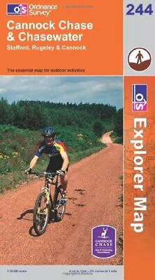 Cannock Chase (Explorer Maps): Sheet 244... By Ordnance Survey Sheet Map Folded • £8.99