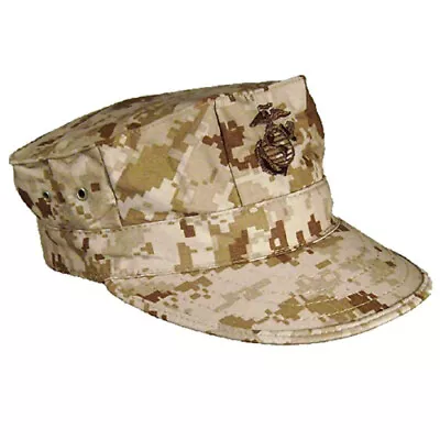 USMC MARINE CORPS DESERT MARPAT Garrison CAP 8 POINT COVER Choose Your Size • $23.99