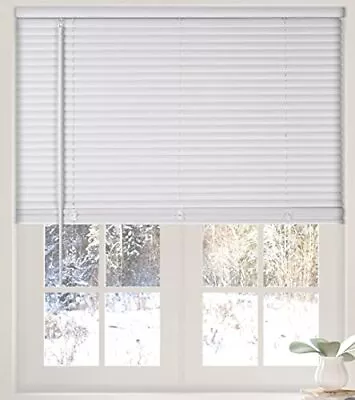 Calyx Interiors 1” Cordless Vinyl Mini Blinds White 34.5W X 36H • $20.29