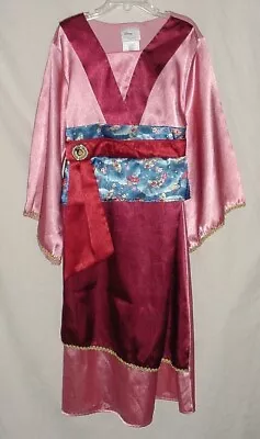 EUC Disney Store Girls PRINCESS MULAN Asian Kimono Cosplay Dress Costume Sz 6/6X • $34.99