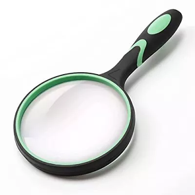 Gyanduly Large Magnifying Glass 5X Handheld Reading Magnifier For Seniors Kids • $12.49