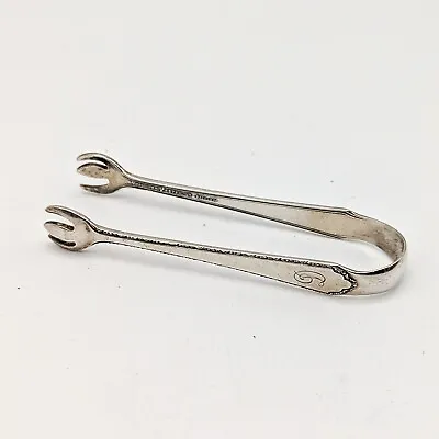 Antique Sterling Silver Lunt Treasure Sugar Cube Ice Tongs Pat 1921 Vtg Rogers • $34.99
