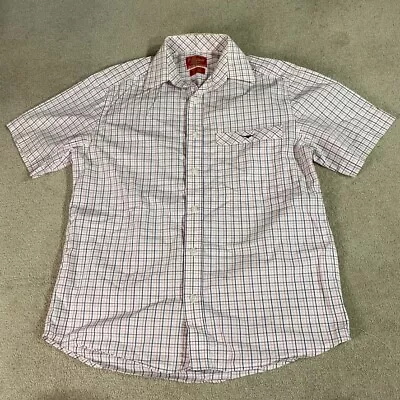 RM Williams Shirt Mens Small S White Check Short Sleeve Button Up Outdoors • $29.90