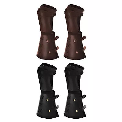 Medieval Knight Gauntlets 1 Pair Vintage Cosplay Arm Braces Men's Costume • $25.60