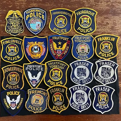 Vintage Obsolete State Of Michigan Police Patches Mixed  Lot Of 19 Item 227 • $14.91