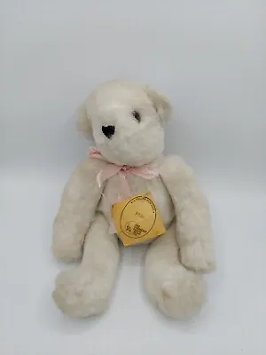 1984 Vermont Teddy Bear Philo White Made In USA  FREE SHIP  • $16.95