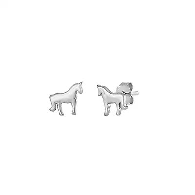 Tiny Horse Stud Earrings 925 Sterling Silver Push Back 6mm • $11.99